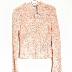 🆕 ZARA Knit Nylon Fuzzy Sweater
